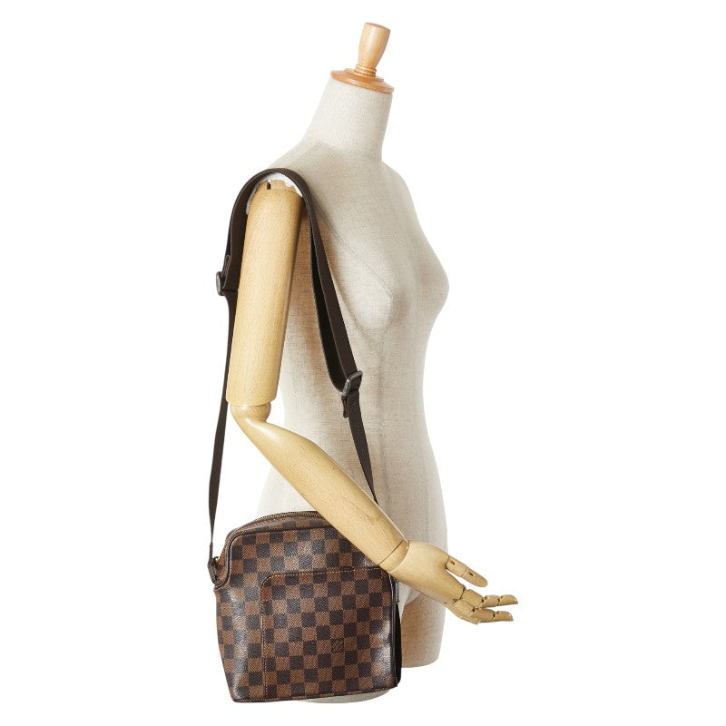 ルイ ヴィトン ダミエ オラフPM ショルダーバッグ N41442 ブラウン PVC レザー レディース LOUIS VUITTON 【中古】