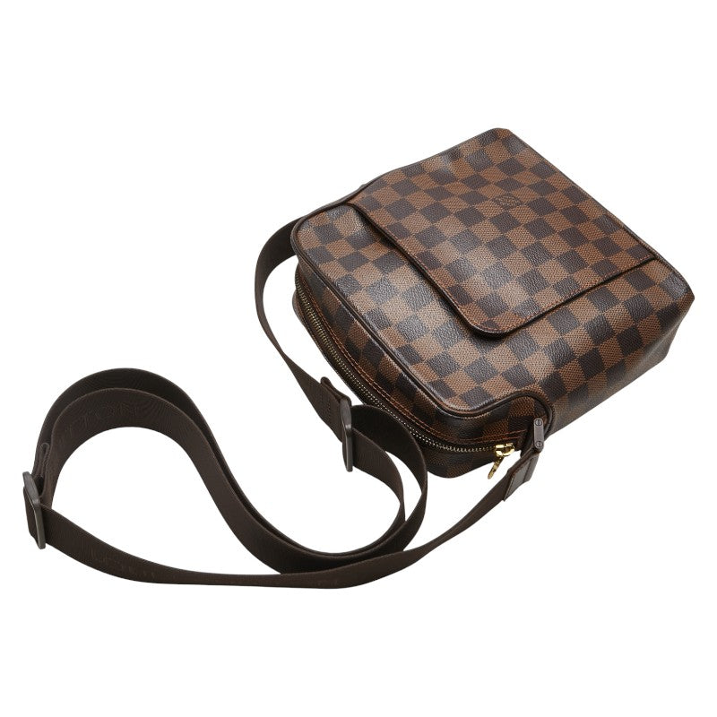 ルイ ヴィトン ダミエ オラフPM ショルダーバッグ N41442 ブラウン PVC レザー レディース LOUIS VUITTON 【中古】