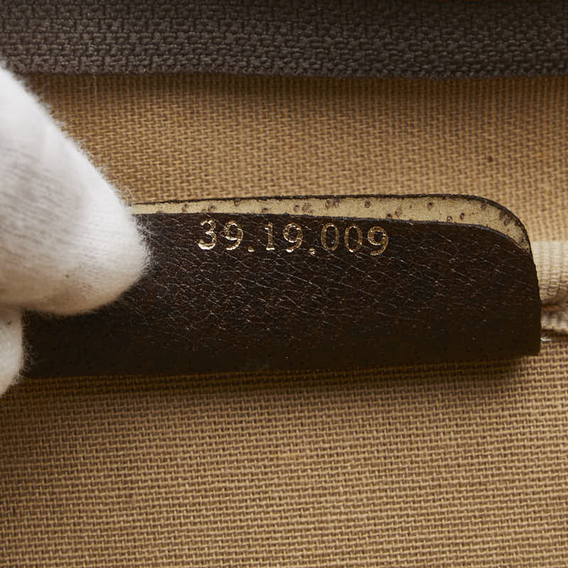 グッチ GGスプリーム オールドグッチ シェリーライン トランクケース スーツケース 39.19.009 ベージュ ブラウン PVC レザー メンズ GUCCI 【中古】
