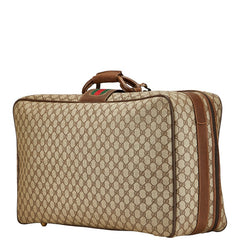 グッチ GGスプリーム オールドグッチ シェリーライン トランクケース スーツケース 39.19.009 ベージュ ブラウン PVC レザー メンズ GUCCI 【中古】