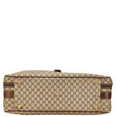 グッチ GGスプリーム オールドグッチ シェリーライン トランクケース スーツケース 39.19.009 ベージュ ブラウン PVC レザー メンズ GUCCI 【中古】