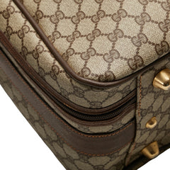 グッチ GGスプリーム オールドグッチ シェリーライン トランクケース スーツケース 39.19.009 ベージュ ブラウン PVC レザー メンズ GUCCI 【中古】