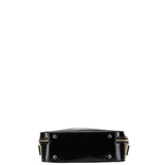 サルヴァトーレフェラガモ ガンチーニ ショルダーバッグ ブラック エナメル レザー レディース Salvatore Ferragamo 【中古】