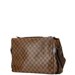 ルイ ヴィトン ダミエ ブロードウェイ ハンドバッグ ショルダーバッグ N42270 ブラウン PVC レザー メンズ LOUIS VUITTON 【中古】