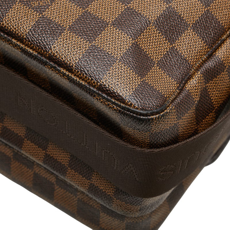 ルイ ヴィトン ダミエ ブロードウェイ ハンドバッグ ショルダーバッグ N42270 ブラウン PVC レザー メンズ LOUIS VUITTON 【中古】
