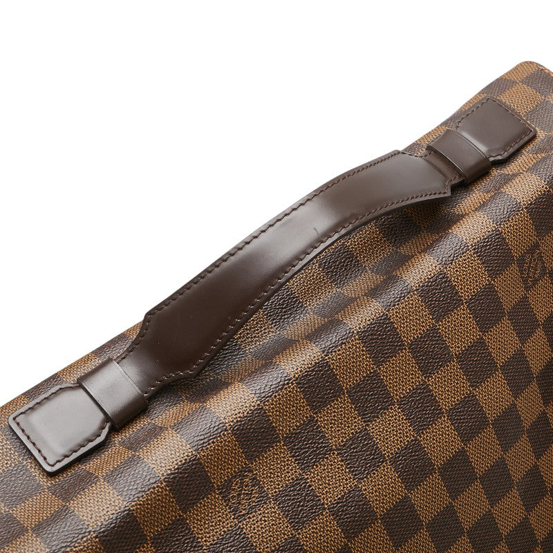 ルイ ヴィトン ダミエ ブロードウェイ ハンドバッグ ショルダーバッグ N42270 ブラウン PVC レザー メンズ LOUIS VUITTON 【中古】