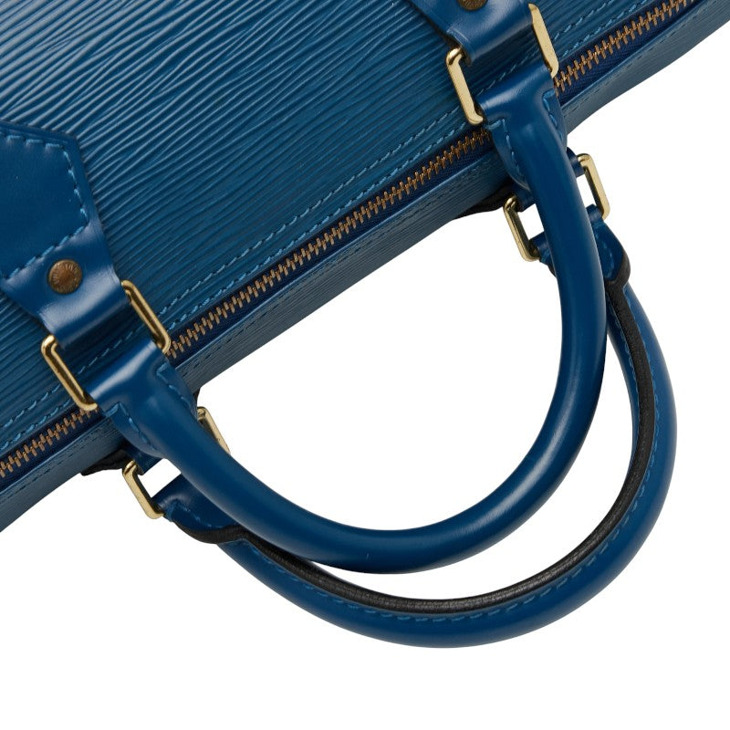 ルイ ヴィトン エピ スピーディ30 ハンドバッグ ミニボストンバッグ M43005 トレドブルー レザー レディース LOUIS VUITTON 【中古】