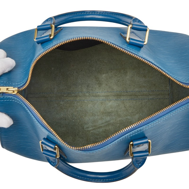 ルイ ヴィトン エピ スピーディ30 ハンドバッグ ミニボストンバッグ M43005 トレドブルー レザー レディース LOUIS VUITTON 【中古】