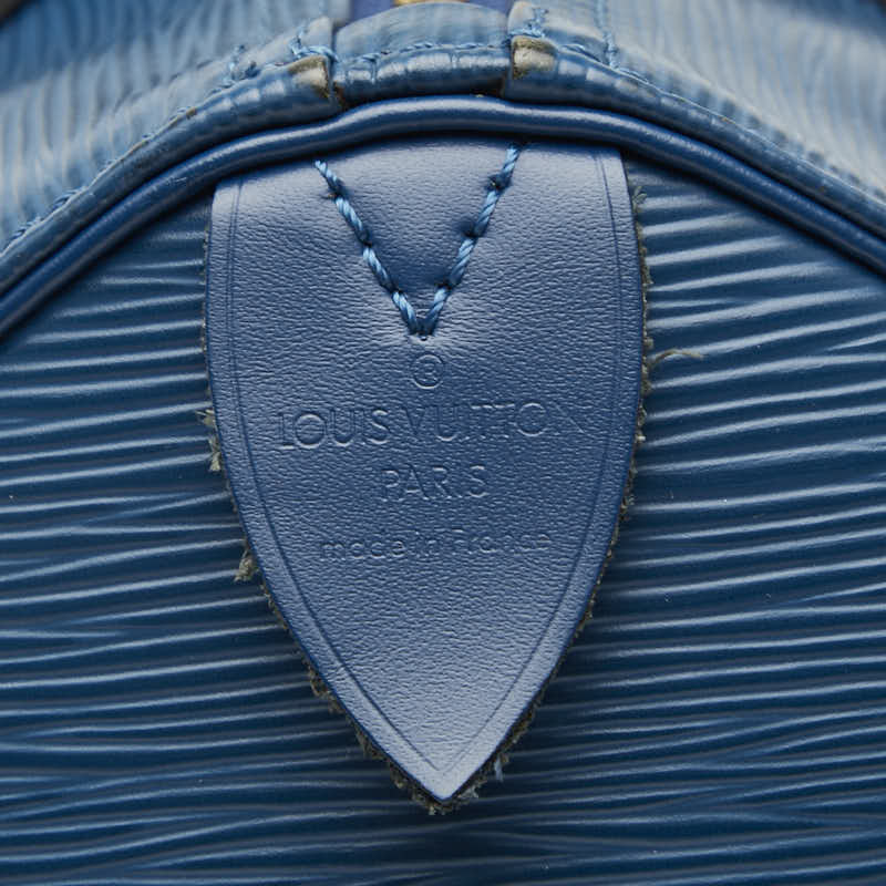 ルイ ヴィトン エピ スピーディ30 ハンドバッグ ミニボストンバッグ M43005 トレドブルー レザー レディース LOUIS VUITTON 【中古】