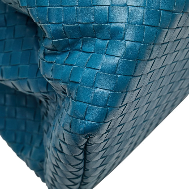 ボッテガヴェネタ イントレチャート ハンドバッグ トートバッグ ブルー レザー レディース BOTTEGAVENETA 【中古】