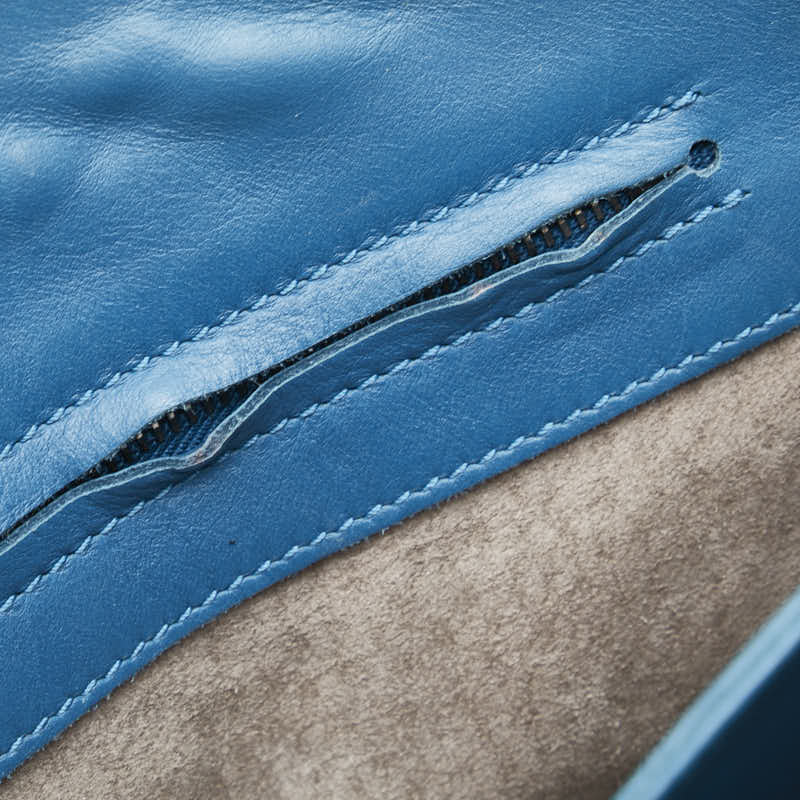 ボッテガヴェネタ イントレチャート ハンドバッグ トートバッグ ブルー レザー レディース BOTTEGAVENETA 【中古】