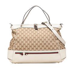 グッチ GGキャンバス メイフェア ハンドバッグ ショルダーバッグ 2WAY 257349 ベージュ アイボリー キャンバス レザー レディース GUCCI 【中古】