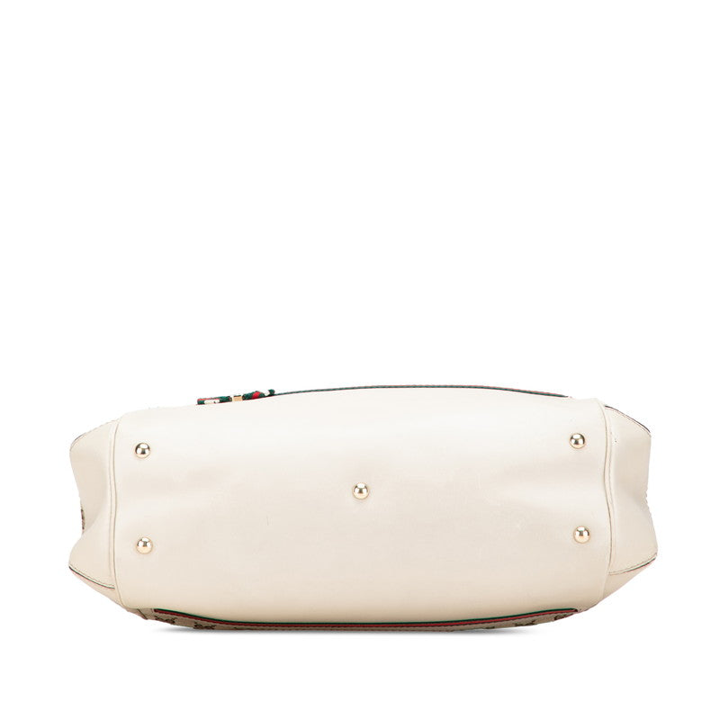 グッチ GGキャンバス メイフェア ハンドバッグ ショルダーバッグ 2WAY 257349 ベージュ アイボリー キャンバス レザー レディース GUCCI 【中古】