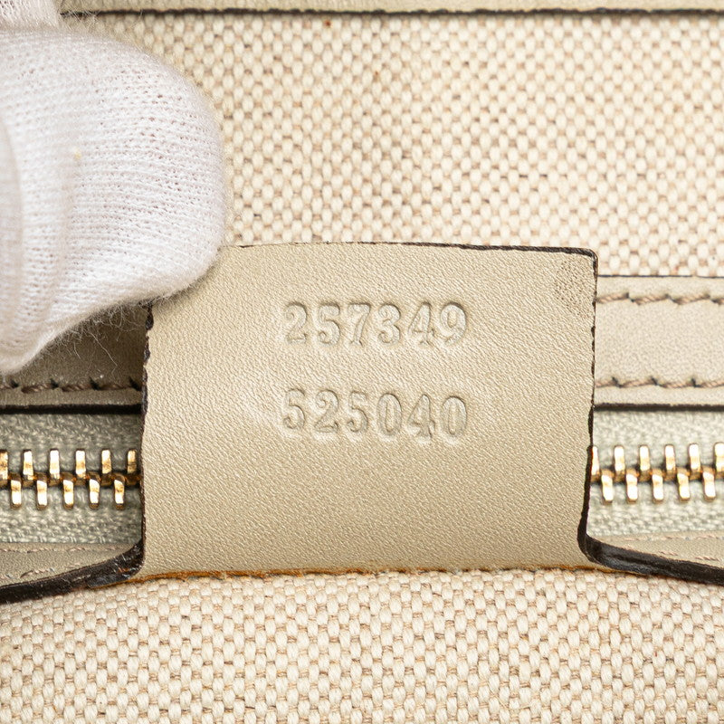 グッチ GGキャンバス メイフェア ハンドバッグ ショルダーバッグ 2WAY 257349 ベージュ アイボリー キャンバス レザー レディース GUCCI 【中古】