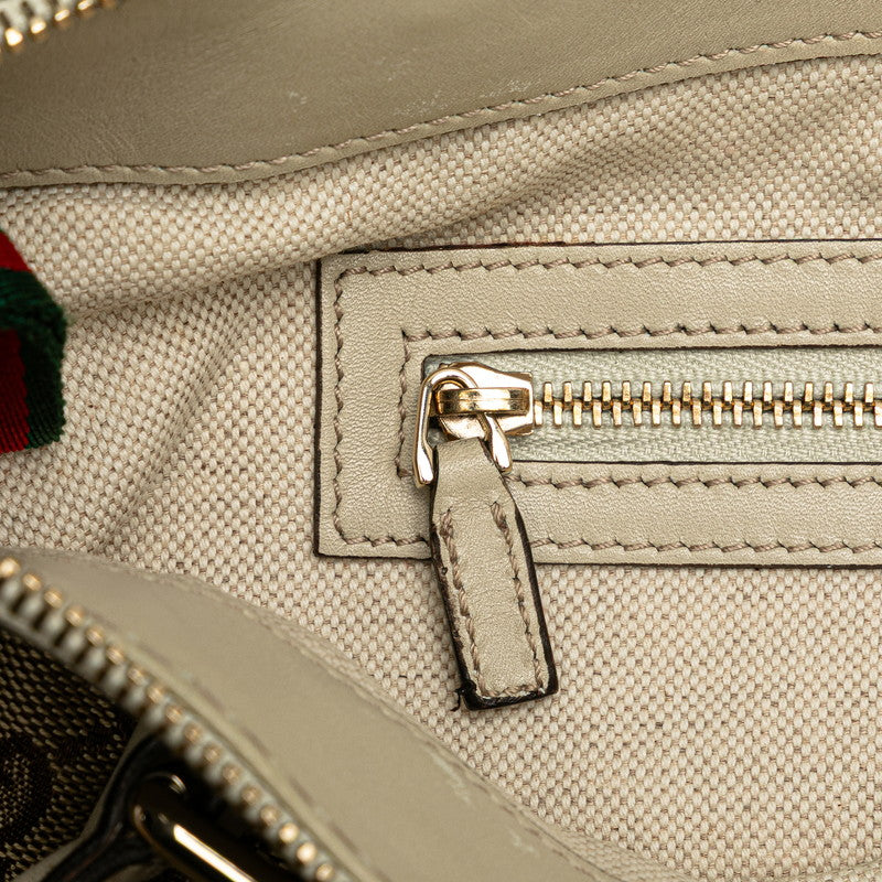 グッチ GGキャンバス メイフェア ハンドバッグ ショルダーバッグ 2WAY 257349 ベージュ アイボリー キャンバス レザー レディース GUCCI 【中古】