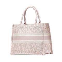 ディオール オブリーク ブックトート ミディアム トートバッグ ピンク キャンバス レディース Dior 【中古】