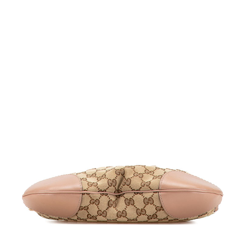 グッチ GGキャンバス プリンシー 斜め掛け ショルダーバッグ 257065 ベージュ ピンク キャンバス レザー レディース GUCCI 【中古】