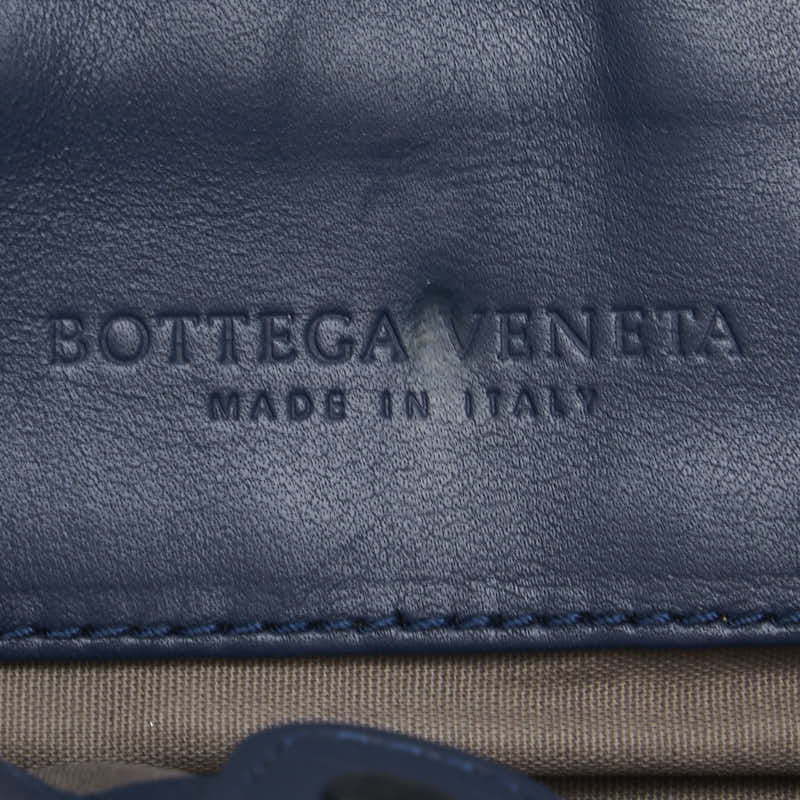 ボッテガヴェネタ イントレチャート クラッチバッグ ネイビー レッド レザー メンズ BOTTEGAVENETA 【中古】