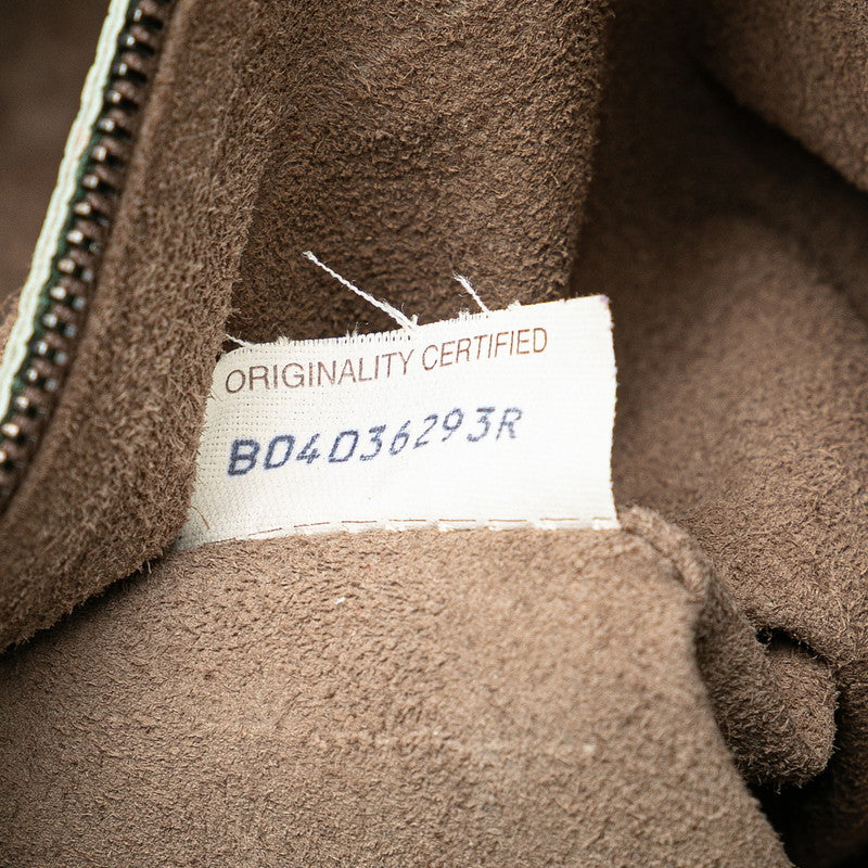 ボッテガヴェネタ イントレチャート ローマ ハンドバッグ グリーン系 レザー レディース BOTTEGAVENETA 【中古】