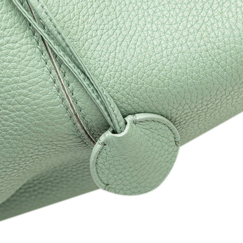 ボッテガヴェネタ イントレチャート ローマ ハンドバッグ グリーン系 レザー レディース BOTTEGAVENETA 【中古】