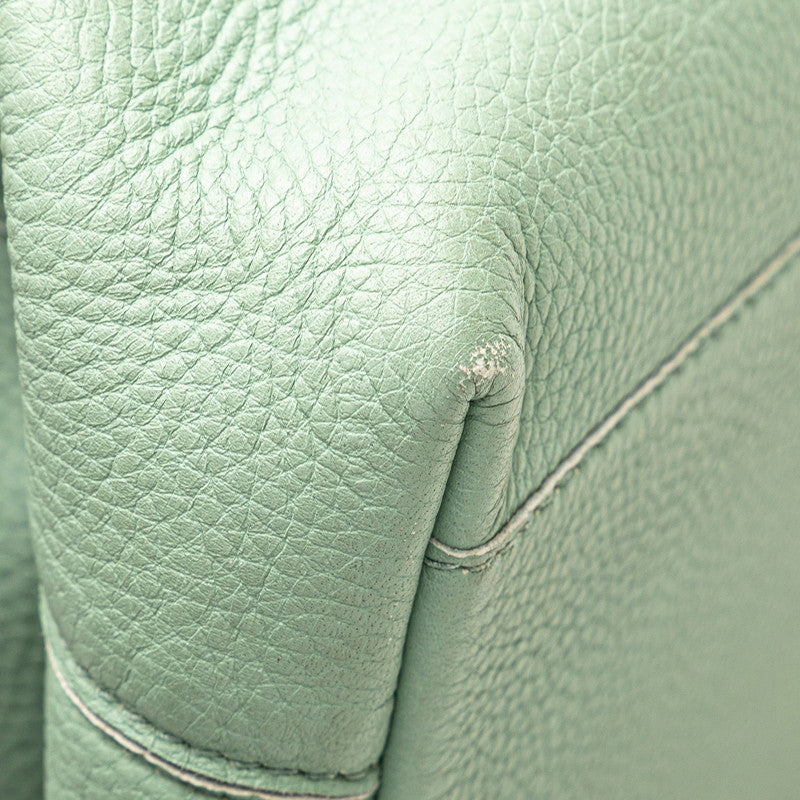 ボッテガヴェネタ イントレチャート ローマ ハンドバッグ グリーン系 レザー レディース BOTTEGAVENETA 【中古】
