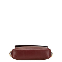 カルティエ マストライン ショルダーバッグ ワインレッド ボルドー レザー レディース CARTIER 【中古】