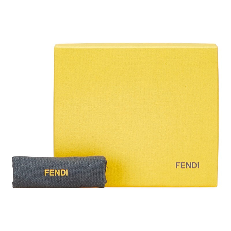 フェンディ ズッカ コインケース 小銭入れ ブラウン イエロー PVC レザー レディース FENDI 【中古】