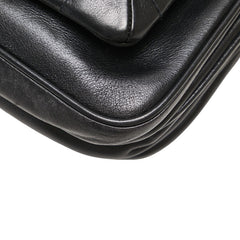 シャネル マトラッセ 2.55 チョコバー チェーン ショルダーバッグ ブラック ラムスキン レディース CHANEL 【中古】