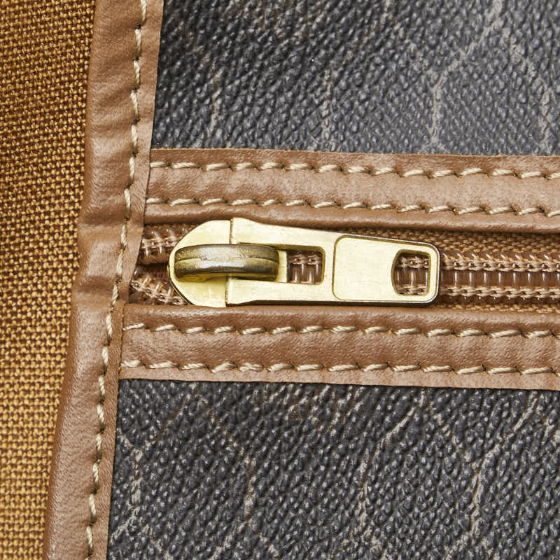 ディオール ハニカム ボストンバッグ トラベルバッグ ブラック ブラウン PVC レザー レディース Dior 【中古】