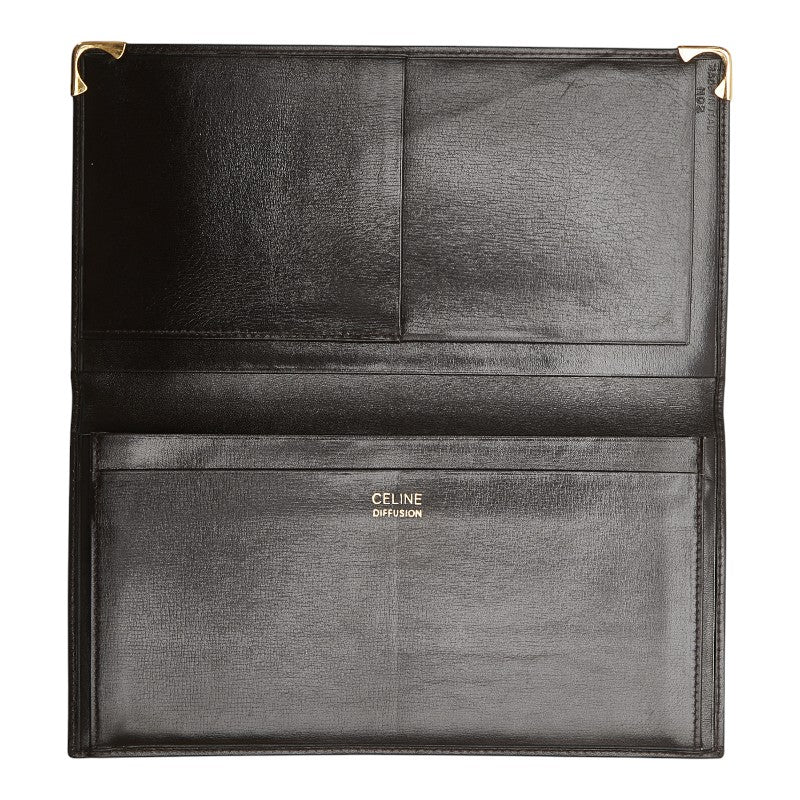 セリーヌ DIFFUSION 札入れ ブラウン レザー メンズ CELINE 【中古】