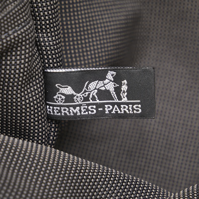 エルメス エールライン アドMM リュック バックパック グレー キャンバス レディース HERMES 【中古】