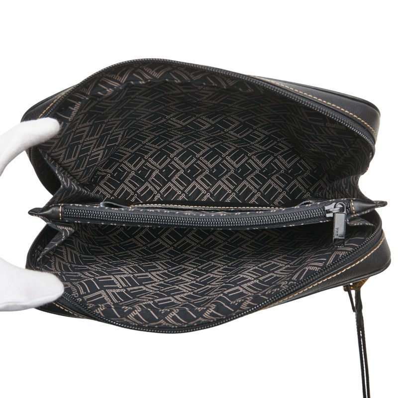 ダンヒル セカンドバッグ クラッチバッグ ブラック レザー レディース Dunhill 【中古】
