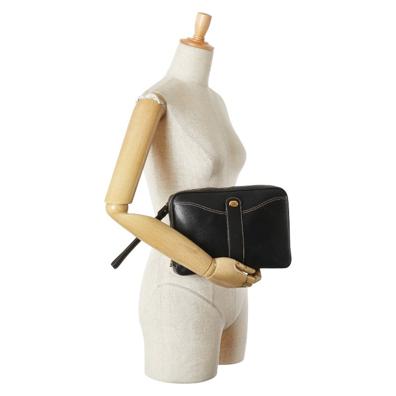 ダンヒル セカンドバッグ クラッチバッグ ブラック レザー レディース Dunhill 【中古】