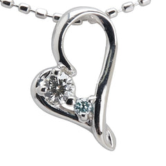 K18WG ホワイトゴールド ダイヤ0.06ct ペンダントネックレス レディース 【中古】