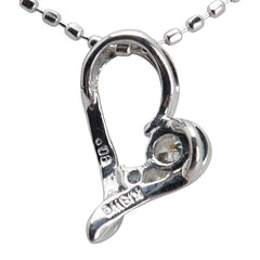 K18WG ホワイトゴールド ダイヤ0.06ct ペンダントネックレス レディース 【中古】