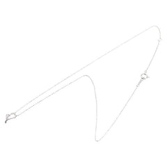 K18WG ホワイトゴールド ダイヤ0.06ct ペンダントネックレス レディース 【中古】