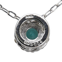 Pt900 プラチナ Pt850 プラチナ パライバトルマリン0.03ct ダイヤ0.04ct ペンダントネックレス レディース 【中古】