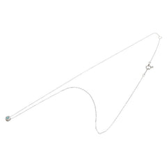 Pt900 プラチナ Pt850 プラチナ パライバトルマリン0.03ct ダイヤ0.04ct ペンダントネックレス レディース 【中古】