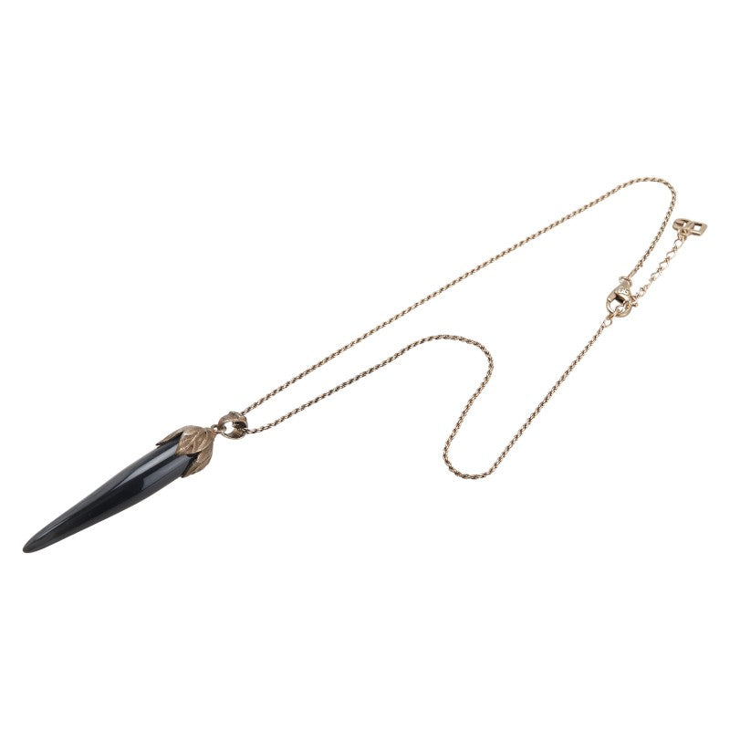 ドルチェアンドガッバーナ コルノ ネックレス シルバー ブラック プラスチック SV925 シルバー レディース DOLCE&GABBANA 【中古】