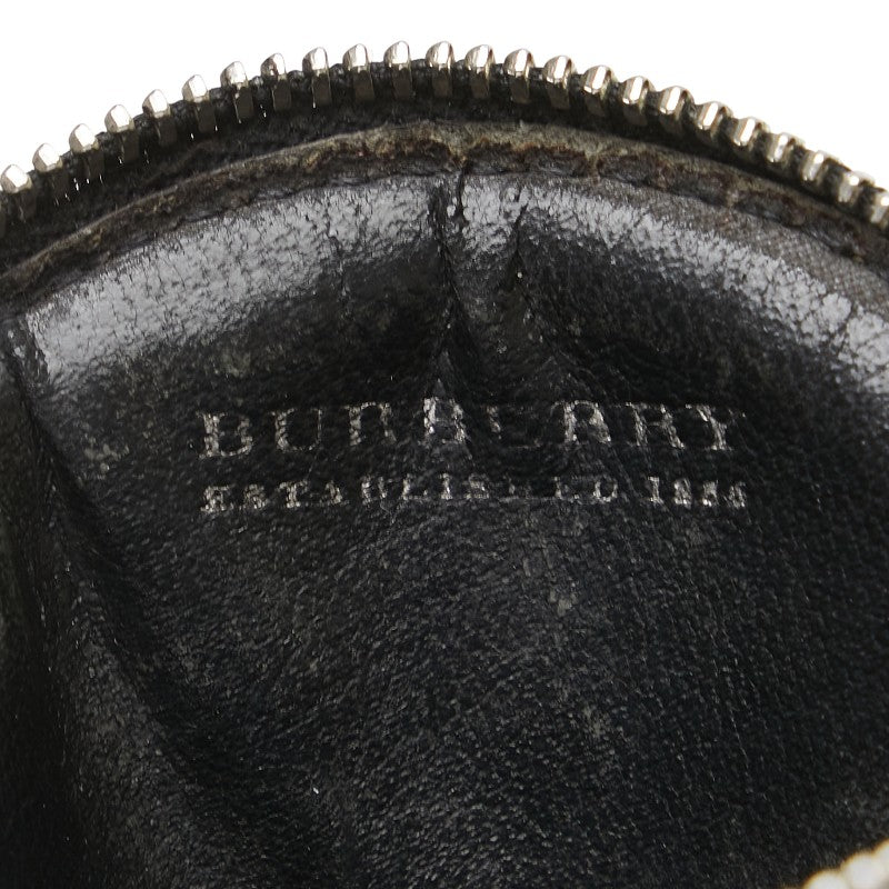 バーバリー ノバチェック コインケース 小銭入れ ベージュ マルチカラー PVC レディース BURBERRY 【中古】