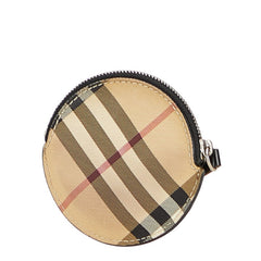 バーバリー ノバチェック コインケース 小銭入れ ベージュ マルチカラー PVC レディース BURBERRY 【中古】