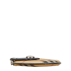 バーバリー ノバチェック コインケース 小銭入れ ベージュ マルチカラー PVC レディース BURBERRY 【中古】