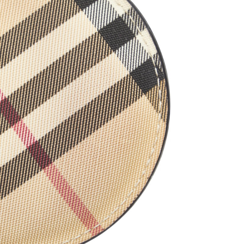 バーバリー ノバチェック コインケース 小銭入れ ベージュ マルチカラー PVC レディース BURBERRY 【中古】
