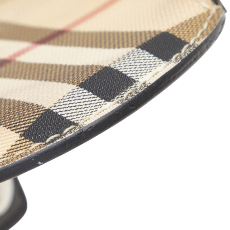 バーバリー ノバチェック コインケース 小銭入れ ベージュ マルチカラー PVC レディース BURBERRY 【中古】