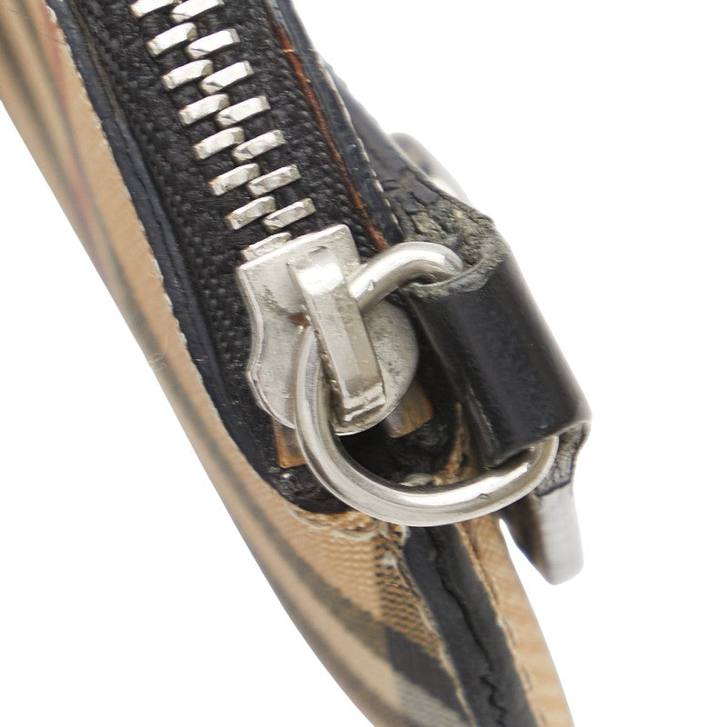 バーバリー ノバチェック コインケース 小銭入れ ベージュ マルチカラー PVC レディース BURBERRY 【中古】