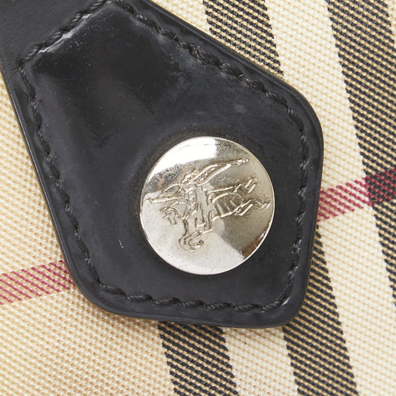 バーバリー ノバチェック コインケース 小銭入れ ベージュ マルチカラー PVC レディース BURBERRY 【中古】
