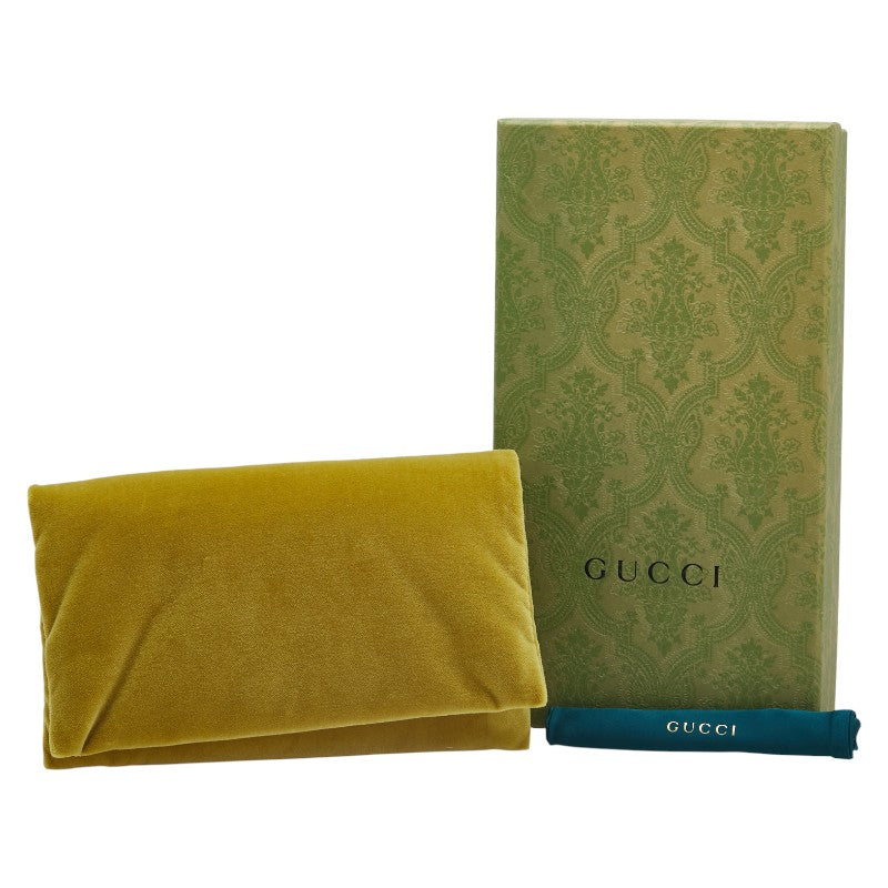 グッチ インターロッキングG チェーン サングラス GG0724S ゴールド プラスチック レディース GUCCI 【中古】
