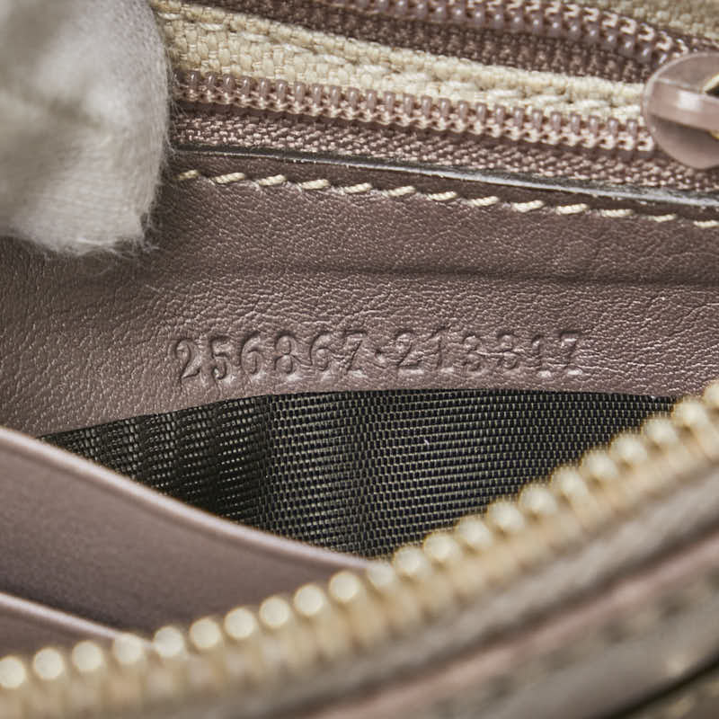 グッチ グッチシマ リボン クラッチバッグ ウォレットバッグ 256867 パープル レザー レディース GUCCI 【中古】