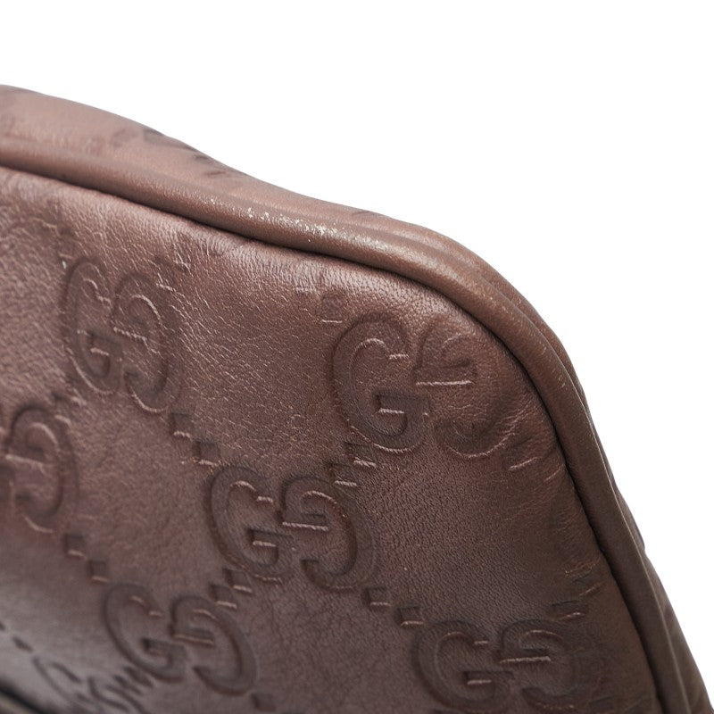 グッチ グッチシマ リボン クラッチバッグ ウォレットバッグ 256867 パープル レザー レディース GUCCI 【中古】