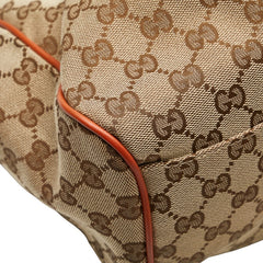 グッチ GGキャンバス スーキー ハンドバッグ 211944 ベージュ オレンジ キャンバス レザー レディース GUCCI 【中古】